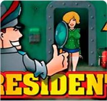 Обложка игры Resident с парнем в форме и девушкой для игры в казино Play Fortuna